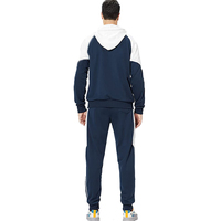 Ensemble de survêtement pour homme, coupe régulière, coupe-vent, imprimé, grande taille XL, avec sweat à capuche zippé intégral effet usé et pantalon de jogging, manches longues, pour l'hiver et la course à pied