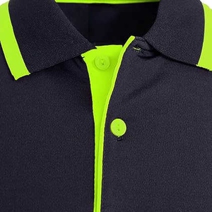 Manches courtes raglan athlétique pour hommes pour polo Logo personnalisé haut en toile respirant avec motif solide couleurs contrastées teint uni - Product Image 2