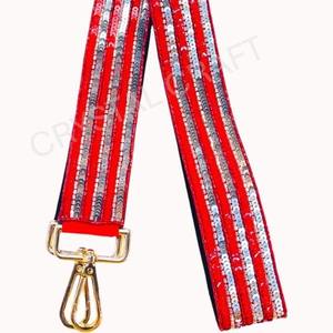 Correas de bolso con cuentas de oro blanco personalizadas, accesorios de moda con forma única y correa de monedero con cuentas de diseño - Product Image 3