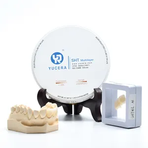 Yucera sistema aberto de bloco cerâmico de zircônia SHT multicamadas para equipamentos de laboratório dentário 98 mm