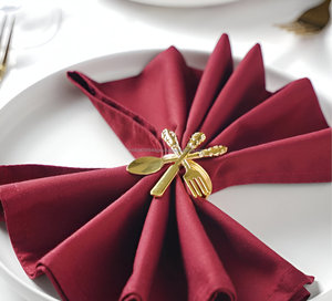 Hot Selling Golden Luxury Cutlery Design Dinning Napkin <b>Ring</b> For Wedding Party Restaurant - Product Image 4