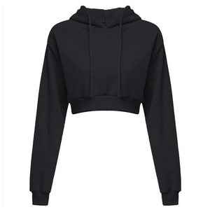 Jersey corto para mujer Sudaderas con capucha de lana Jersey informal multicolor Manga larga con cordones - Product Image 6