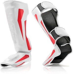 Protections de tibia de boxe professionnelles, cuir véritable de haute qualité, respirant, logo personnalisé, dragon, protège-tibia de Muay Thai - Product Image 1