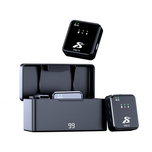 Micrófono Lavalier inalámbrico SX63 con reducción de ruido HD Mini MICRÓFONO INALÁMBRICO Lavalier cuadrado Dual para entrevista telefónica en vivo - Product Image 4