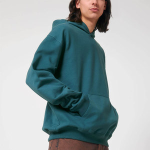 Sweat à capuche ample pour homme, en molleton premium 100 % coton, coupe lourde, écologique et coupe-vent - Product Image 3