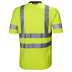 Flex Fit Enterprises Hi <b>Vis</b> Reflective <b>T</b> <b>Shirt</b> Unisex Orange Polyester Workwear Safety Construction Short Sleeve Uniform Needle - Product Image 3