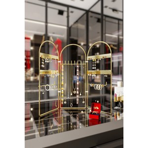 Có Thể Gập Lại 3 Mảnh Trang Trí Đồ Trang Sức Tổ Chức Đứng Cho Bông Tai Chủ, Dây Chuyền Và Vòng Đeo Tay Móc Áo Quà Tặng Cho Cô - Product Image 6