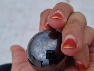 Hermosa BOLA DE moissanita de grado AAA de 38mm Colgante de Piedra facetada 8mm negro personalizable cuentas sueltas de Hip Hop 6mm 10mm - Product Image 3