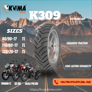 Neumáticos de Motocicleta de Alto Rendimiento KUMA K309 90/90-17 110/80-17 130/70-17, Diseño Deportivo, Carcasa de Neumático Sin Cámara, Nuevos, 12 Meses de Garantía - Product Image 2
