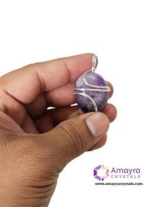 Agate <b>Crystal</b> Amethyst Tumbled Stone Pendant Natural Handmade Pendants <b>Crystal</b> Pendants Wholesale From Amayra <b>Crystals</b> Exports - Product Image 5