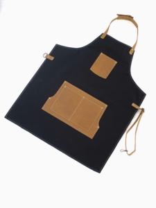 Tablier de cuisine de chef avec sangle en cuir, logo personnalisé, barbecue, restaurant, salon de beauté, barista, café, boulangerie - Product Image 6