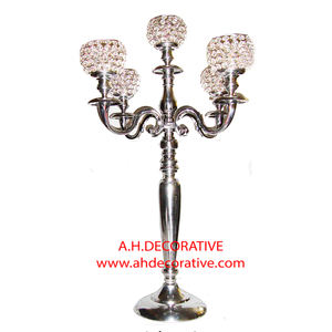 Standard Design Metal and Glass 5 Arms <b>Candelabra</b> in <b>Gold</b> Color Prime Quality Wedding Decorative Handmade <b>Candelabra</b> - Product Image 5