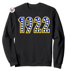 เสื้อสเวตเชิ้ตคอกลมผ้าฟลีซปักลาย Sigma Gamma Rho Sorority สำหรับผู้หญิง |   เสื้อคอกลมสไตล์สั่งทำพิเศษสำหรับสุภาพสตรีปักลาย SGR Sorority - Product Image 1