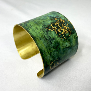 2020 mariage chinois cuivre patine texturé manchette large froissé patine libellules manchette Bracelet mouche coloré Bracelet Bracelet - Product Image 4