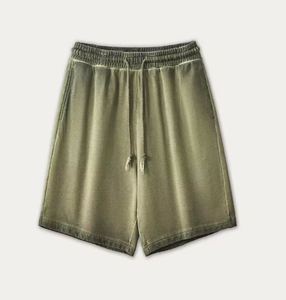 Custom Drawstring Casual Vintage Cotton Sweat Shorts Plain French Terry Men Washed Sports Raw Edges Distressed Acid Wash Quick - Product Image 5