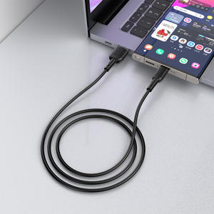 Cable USB a C de carga rápida 1M 3A, cobre puro NEGRO con conectores chapados en oro, aleación de aluminio, longitud de 10 pies - Product Image 4