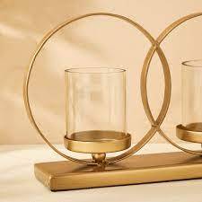 Luxe Speckled Gold Tealight Holders Iluminación ambiental Acento de mesa - Product Image 4