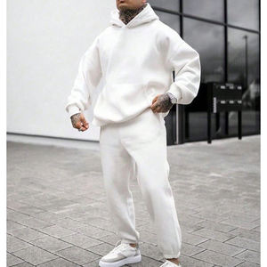 Trajes de chándal 550GSM para hombre, chándal de 2 piezas, conjuntos de trajes para correr, medio cuello alto y pantalones de chándal, entrenamiento informal - Product Image 2