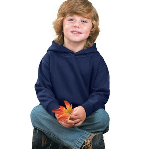 OEM de alta calidad niños invierno cremallera pulóver Sudadera con capucha Casual Color sólido 100% algodón tejido de punto técnicas teñidas lisas - Product Image 6