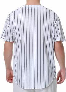 Nueva Camiseta de Béisbol y Sóftbol Unisex al por Mayor 2025, Personalizada con Rayas, Impresión por Transferencia de Calor, Lisa, Transpirable, Cuello en V, 100% Poliéster - Product Image 3