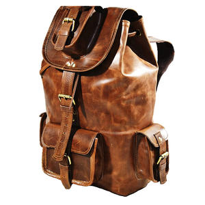 Haute Qualité Unisexe Rétro Sports de Plein Air Sac À Dos Étanche Toile Daypack Camping Voyage RFID Caractéristique Haute Qualité Véritable - Product Image 4