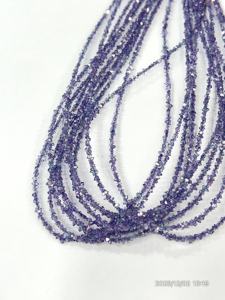 Cuentas de Cuarzo Herkimar con Recubrimiento de Diamante, Color Tanzanita Oscuro Natural, Calidad AAA, Tamaño 2-3 mm - Product Image 3