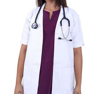Impresión de logotipo personalizado de alta calidad, venta al por mayor, diseño para mujeres, ropa de hospital, bata de laboratorio en color blanco - Product Image 3