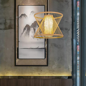 Abat-jour en bambou, lampes fabriquées à partir de matériaux faits à la main, accessoires de décoration d'intérieur, vente en gros. - Product Image 6