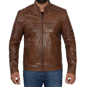 Blouson aviateur en cuir imperméable respirant à capuche avec broderie en chenille personnalisée Fermeture éclair Homme - Product Image 4