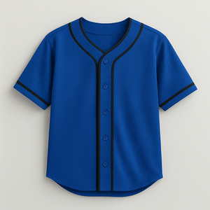 Camiseta de béisbol con bordado personalizado, ropa deportiva de sublimación completa para hombre, camiseta lisa en blanco con diseño de retazos y logotipo frontal de estilo sólido - Product Image 2