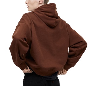 New Fashion Men Autumn Winter Fleece Hoodies Streetwear Long Sleeves Loose Solid Color Casual Fleece <b>Tops</b> For Men - Product Image 2