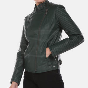 Chaqueta de cuero para mujer de alta calidad Chaqueta de cuero para mujer MOQ bajo Chaqueta de cuero para mujer recién llegada - Product Image 3
