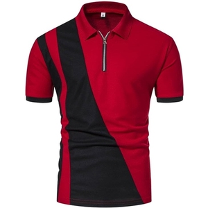 Verano sólido Slim Fit alta calidad transpirable Spandex/algodón hombres para camisetas al por mayor diseño personalizado manga corta - Product Image 1