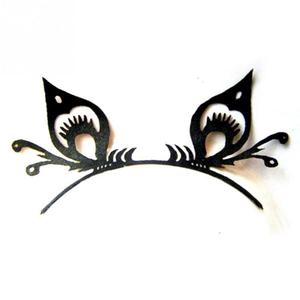 Faux cils papillon faits à la main, bande complète, bande en coton noir, réutilisables, accessoire de maquillage pour les yeux - Product Image 2