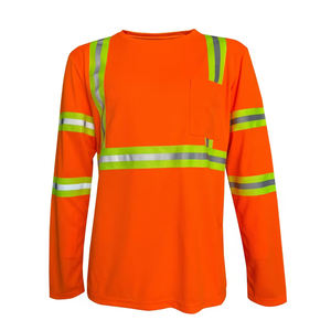 Vêtements de travail de sécurité personnalisés, t-shirt à manches longues haute visibilité, t-shirts réfléchissants haute visibilité, fabrication - Product Image 1