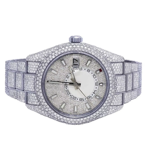 Real VVS movimiento mecánico MIYOTA cristal analógico Dial Acero inoxidable Hip Hop Iced lujo moda reloj de hombre - Product Image 1