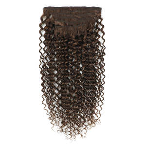 Extensiones de Cabello Humano Rizado Jerry 3C con Clip, de 8 a 28 Pulgadas, Color Castaño, Cabello Virgen - Product Image 3