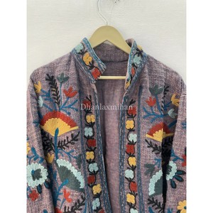 100% coton TNT avec motif floral brodé Suzani veste d'hiver Boho Hippie pour femmes approvisionnement ODM fait à la main - Product Image 3
