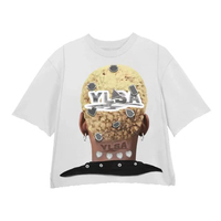 T-shirt sans manches pour homme en coton lourd surdimensionné, style vintage, imprimé graphique, épaules tombantes, col rond, streetwear, délavé, long, tricoté