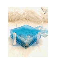 Sous-verre en résine durable de 5 mm d'épaisseur avec un design moderne et luxueux, résistant à la chaleur pour un usage quotidien, protégeant les tables des marques d'eau - Product Image 2