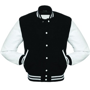 Veste de Baseball en cuir unisexe, logo gratuit, Design personnalisé usine, à manches longues, sweat-shirt de Sport, vêtements d'extérieur - Product Image 4