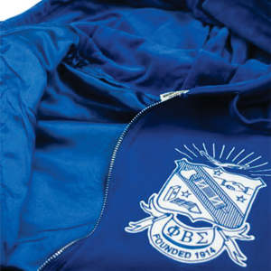 Logotipo personalizado 60% algodón 40% poliéster 350 GSM polar Chenille bordado azul PBS cremallera Sudadera con capucha - Product Image 3