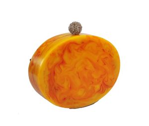 Pochette en résine acrylique pour soirée de luxe Pochette en résine à la mode pour femme au design élégant pour sac à main de mariée - Product Image 4