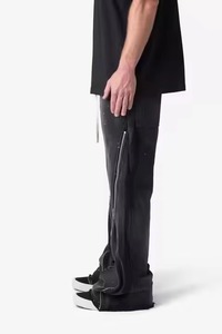 Custom Men's 100% Cotton Elastic Waist <b>Jogger</b> Sweatpants Acid Washed Flare Eco-Friendly Casual Style <b>Stacked</b> - Product Image 2