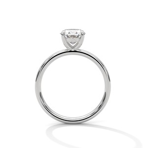 1.67ct Oval Cut Moissanite <b>Solitaire</b> <b>Ring</b> 925 Sterling <b>Silver</b> Classic Engagement Band - Product Image 2