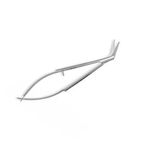 Micro ciseaux à ressort industriels Lame en acier inoxydable de 10 cm Finition terne Poignée en métal imprimé lisse pour le cisaillement ophtalmique - Product Image 4