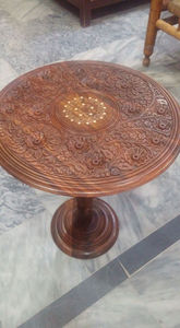 <b>Table</b> with Stand Portable <b>Table</b> Pakistani Handmade Solid <b>Wood</b> Person Hand Carved best Foldable <b>Garden</b> Patio Furniture - Product Image 6