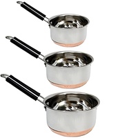 Poêle à sauce de cuisson moderne en métal Poêle à sauce en cuivre de la meilleure qualité avec poignée Décor pour la maison et l'hôtel Ustensiles de cuisine utilisés
