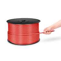 Cat6 UTP Ethernet Bulk Cable,PVC/LSZH, Rojo, 1000ft (305m), 23AWG Solid Pure Bare Copper Wire, 550MHz, Cable LAN sin blindaje