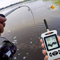 Détecteur de poissons sans fil FFW-718RU |   Sonar de 45 m (147 pi) de profondeur et 120 m (400 pi) de portée avec écran LCD pour bateaux à appâts, kayak et pêche à la ligne (OEM)